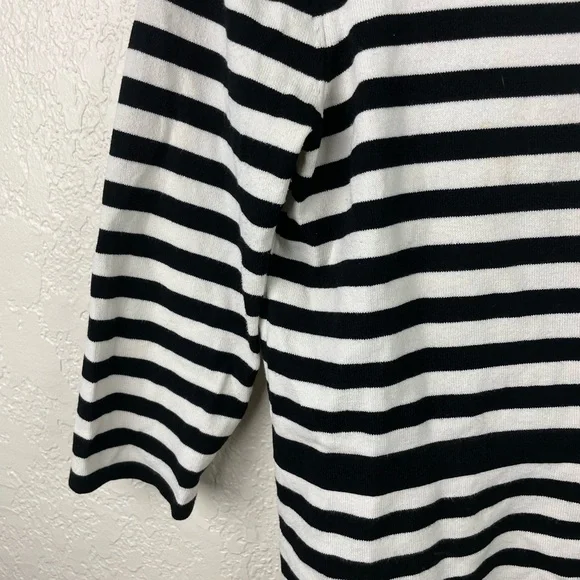 Emma James by Liz Claiborne black and white strip blouse - Picture 3 of 5